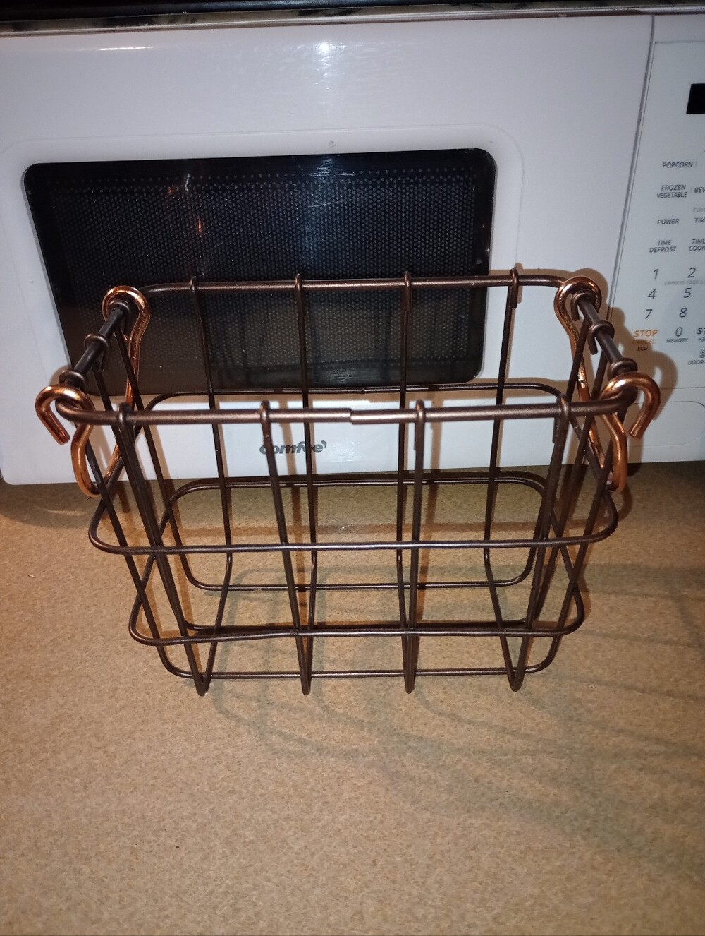 Copper Metal Wire Basket - Small Storage Bin